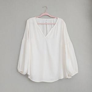 Old Navy White Puff Sleeve Blouse